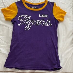 Women's LSU Purple and Gold Tigers Short Sleeve Tee